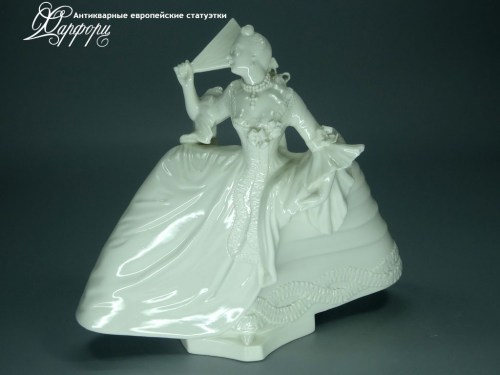 Купить фарфоровые статуэтки Nymphenburg, Дама с веером, Германия